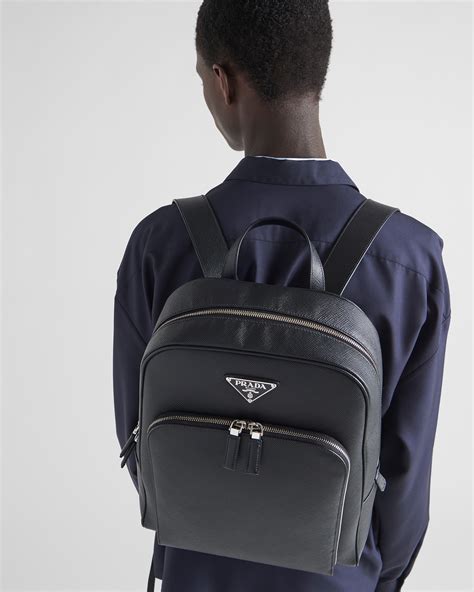 prada flower double strap backpack|Prada leather backpack.